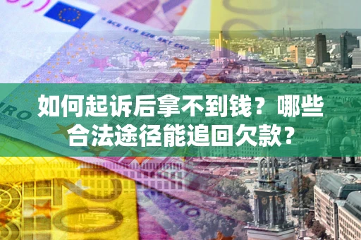 武汉如何起诉后拿不到钱？哪些合法途径能追回欠款？