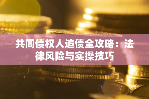 武汉共同债权人追债全攻略：法律风险与实操技巧