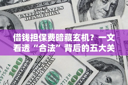武汉借钱担保费暗藏玄机？一文看透“合法”背后的五大关键陷阱