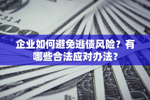武汉企业如何避免逃债风险？有哪些合法应对办法？