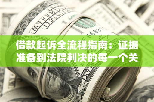 武汉借款起诉全流程指南：证据准备到法院判决的每一个关键步骤