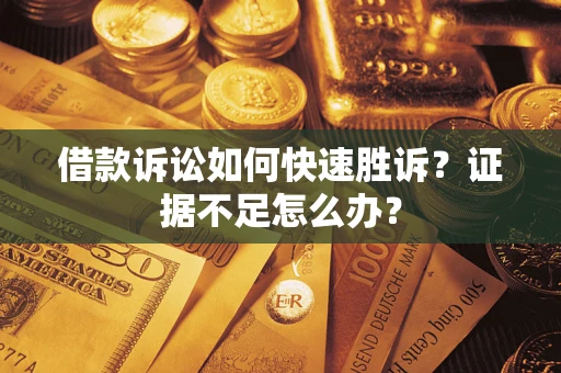 武汉借款诉讼如何快速胜诉？证据不足怎么办？