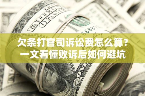 武汉欠条打官司诉讼费怎么算？一文看懂败诉后如何避坑