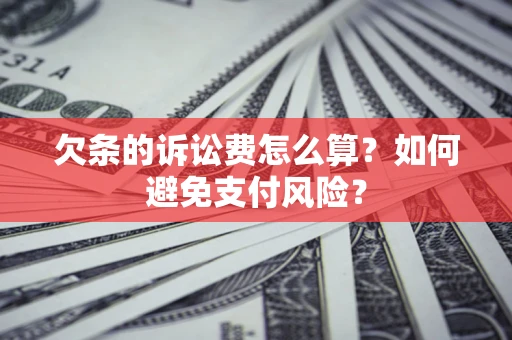 武汉欠条的诉讼费怎么算？如何避免支付风险？